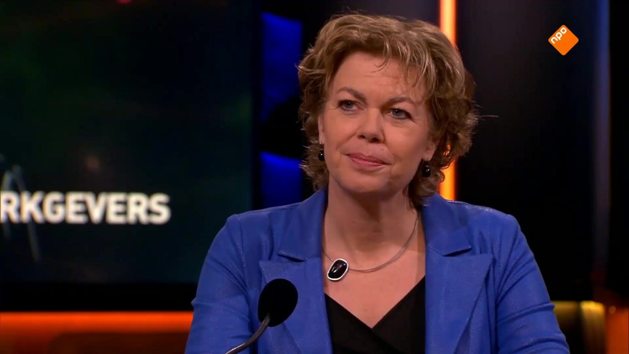 Ingrid Thijssen met haar eerste grote tv-interview als voorzitter van VNO-NCW